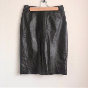 Classiques Entier brown leather skirt